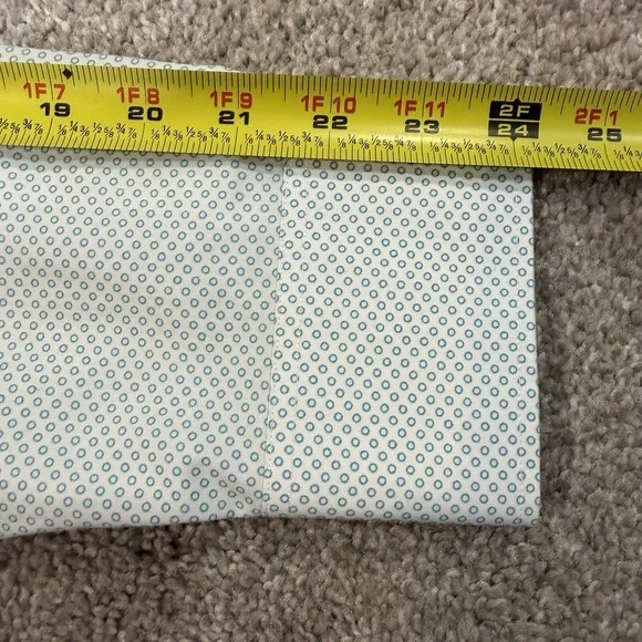 Bonobos Tailored Slim Fit Geometric Dress Shirt Green 16.5 34 Wrinkle Free - Picture 8 of 9